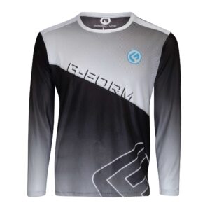 G-Form Mens LS Podium Jersey Black/Grey/White XL